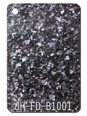 4ftx8ft Gümüş Siyah Glitter Akrilik Mobilya Levhası Perspex Kurulu Kapı Dekoru